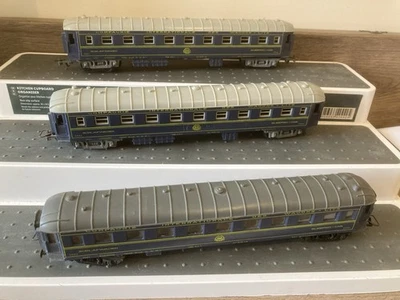 3-Jouef Sleeping Car Schlafwagen No 3892 Coaches. Good Cond. 1 Broken Coupling. - Image 1 of 3