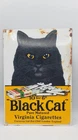 Vintage Black Cat Virginia Cigarettes Rustic Porcelain Enameled Metal Sign