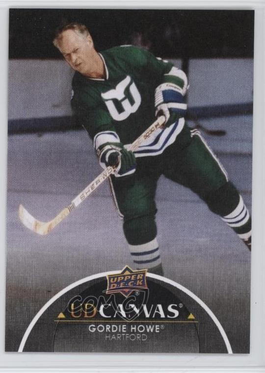 2021-22 Upper Deck Series 2 UD Canvas Retired Stars Black Gordie Howe HOF 1l48
