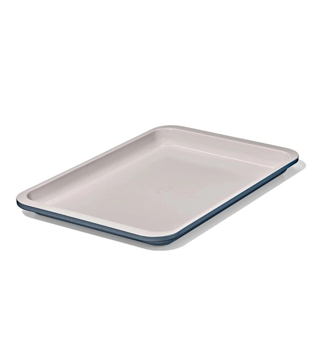 OXO Non-Stick Pro Ceramic Coated Metal Bakeware Quarter Sheet Pan External: 9.50