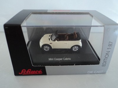 Schuco  Mini Cooper  Cabrio   Convertible  Cream     HO  1/87    Diecast