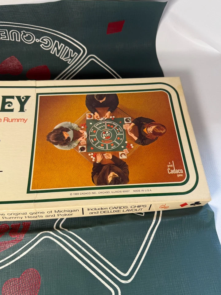 Tripoley Card Game Crown Edition #225 Michigan Rummy Hearts, Poker Vintage 1969  - Image 3 of 4