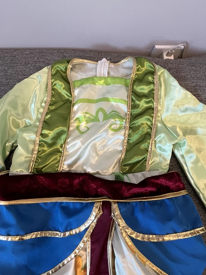 Princess Mulan Girls 绿色服装 尺寸 130cm (约 6-8) — 第 2/4 张图片