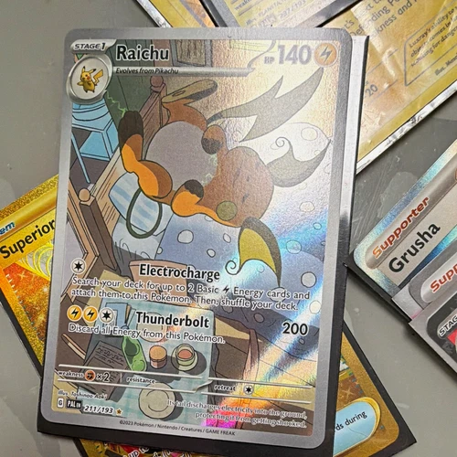 Pokemon Raichu 211/193 Paldea Evolved Illustration Rare Holo English 140 HP