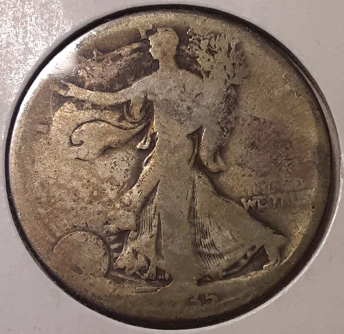 1935-D Denver Mint US 50C Walking Liberty Half Dollar 90% silver (#2-RB1)