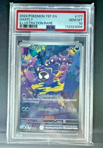 2024 POKEMON TEF EN-TEMPORAL FORCES ILLUSTRATION RARE #177 GASTLY PSA 10