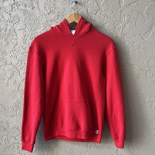 VINTAGE Russell Athletic Hoodie Youth XL Pullover Sweatshirt Blank Fleece Y2K