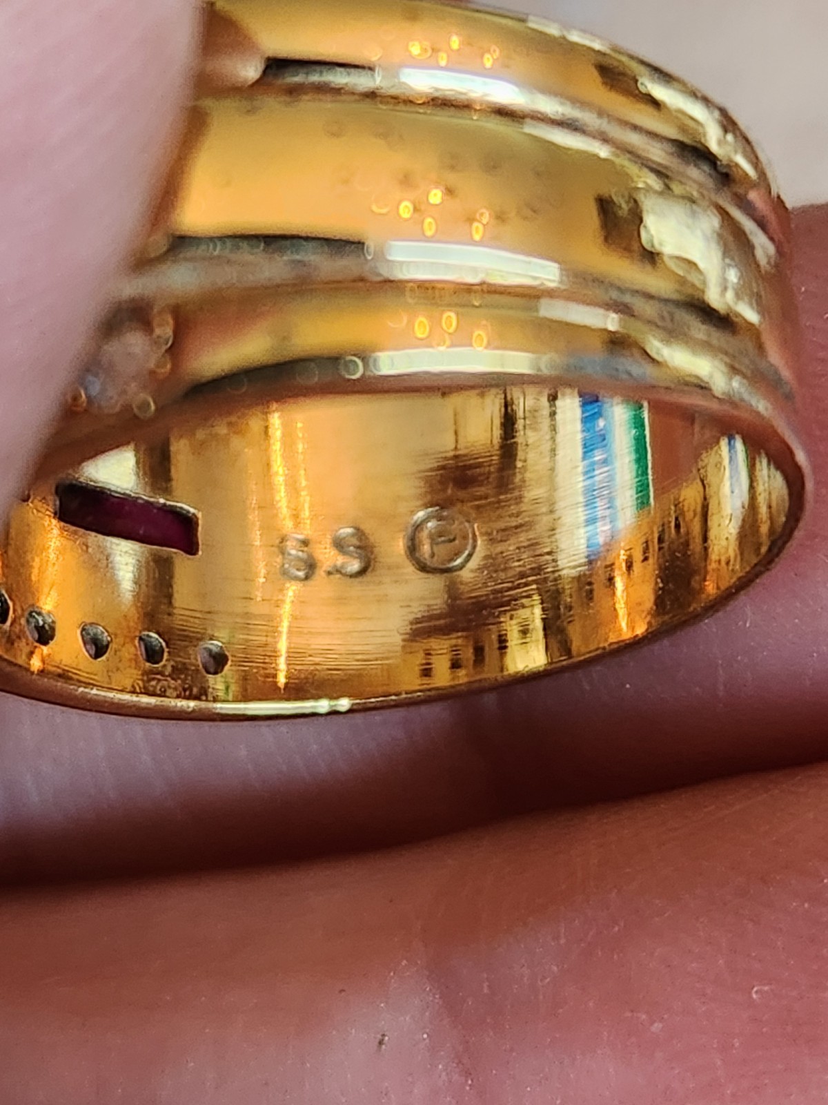 925 Sterling Silver  Simulated Red Ruby Princess … - image 6