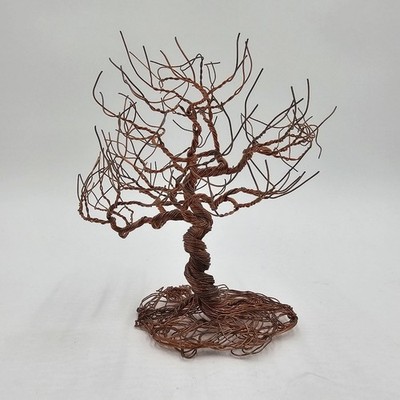 Handcrafted Copper Wire Bonsai Tree Sculpture | Twisted Metal Art PNW Artist 5''