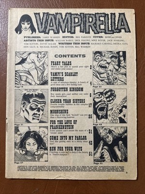 Vampirella #4 Coverless: PR to FR, Partial Det CTR Warren Pub April 1970 $7 Ship