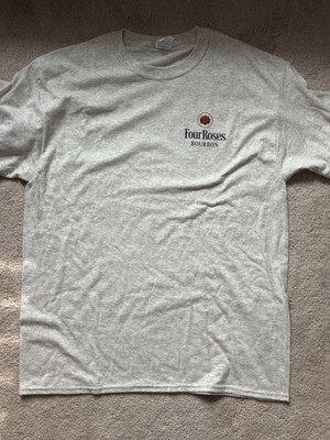 Four Roses Bourbon T-Shirt Mineral Wash Short Sleeves Size Large