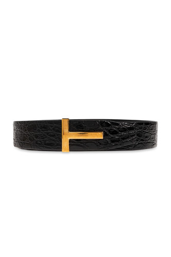 TOM FORD Icon Black Embossed/Smooth Leather Reversible 40mm Belt New & Authentic
