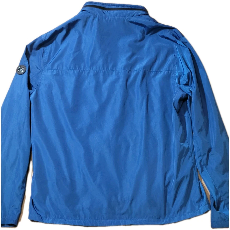 Michael Kors Hombre Azul con Forro Verde Cremallera Completa Con Capucha Talla Grande Foto 2 de 4