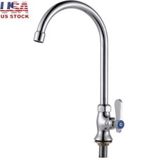 Single Handle Kitchen Faucet Brass 360 Swivel Spout Cold Water Utility Sink New