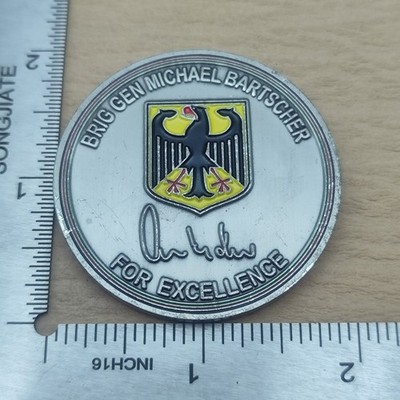 Resolute Support Branch Head CJ7 Brig Gen Michael Bartscher for Excellence Coin