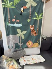 Mini Baby crib bedding set for boy jungle babies rare