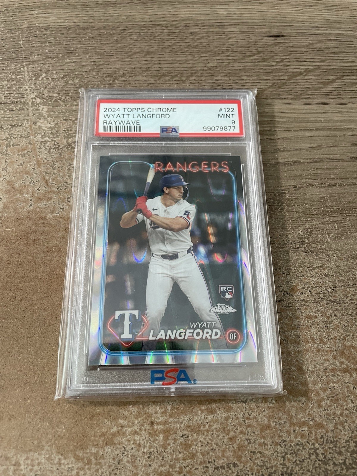 2024 Topps Chrome Wyatt Langford #122 Raywave Refractor PSA 9