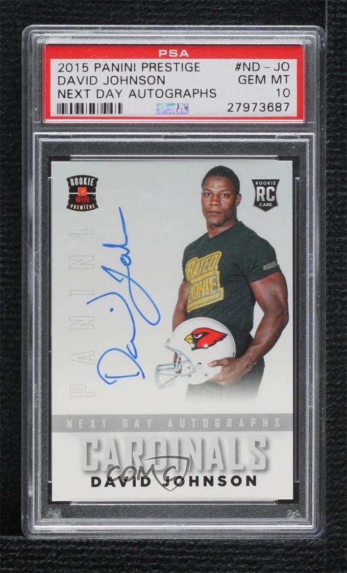 David Johnson Panini Prestige Next Day Signatures #NDJO Base