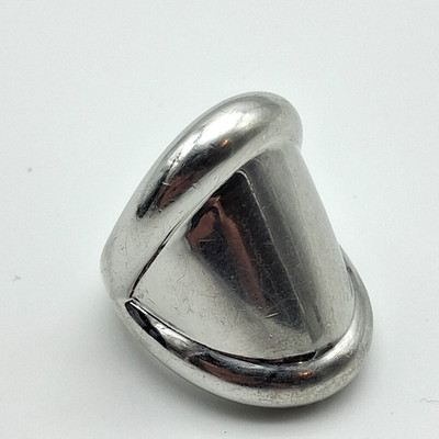 Designer Sterling Silver 925 Modernist Ring Sz 7.5