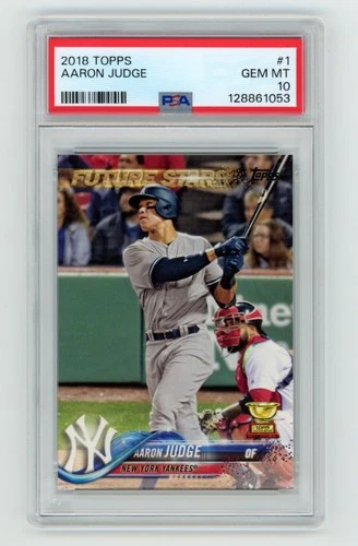 PSA 10 Aaron Judge 2018 Topps #1 GEM MT Gold Rookie Cup New York Yankees B