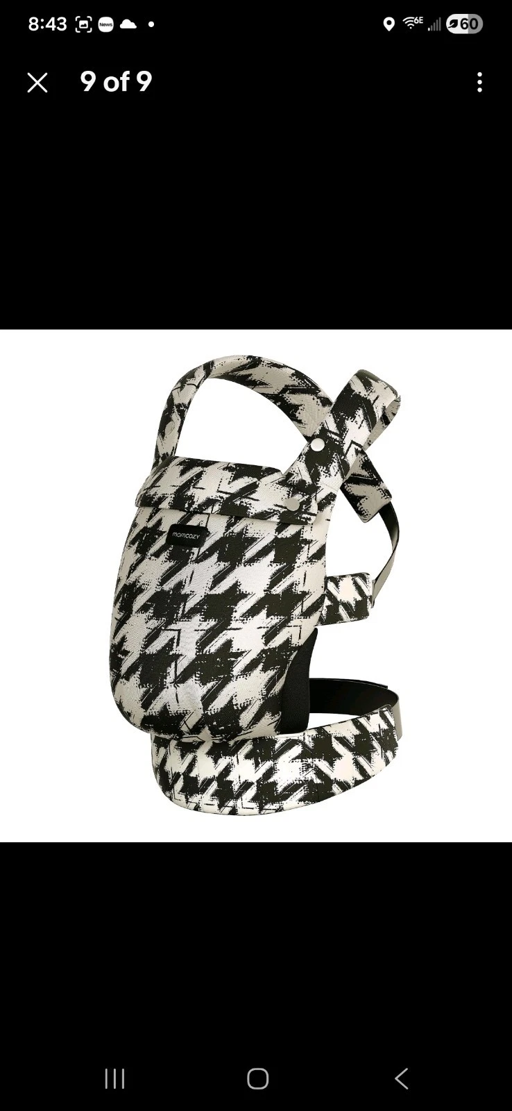 MOMCOZY Baby Carrier, Ergonomic, Cozy, Lightweight, For 7-44lbs - Houndstooth