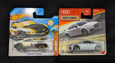 HOT WHEELS AND MATCHBOX PAIR OF 2019 AUDI TT SAFARI AND TT RS COUPE MODELS.