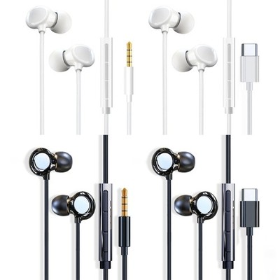 In Ear Headphones Featuring Builts in Mic Ceramic Technology for Clear Sound