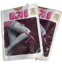 Vintage Set Neutral Beige Thigh Hi Nylon Stockings 4 10 To 5 2 Petite NIP