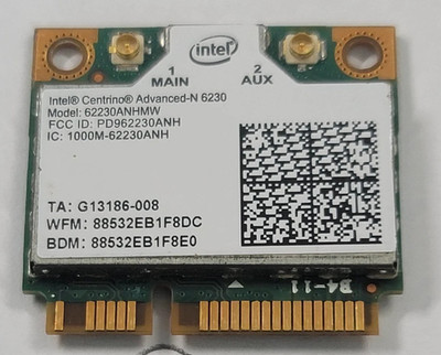 Intel Centrino Advanced-N 6230, 62230ANHMW Half Mini PCI-E WiFi Card, Dual band