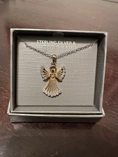Sterling Silver  gold plated guardian angel necklaces