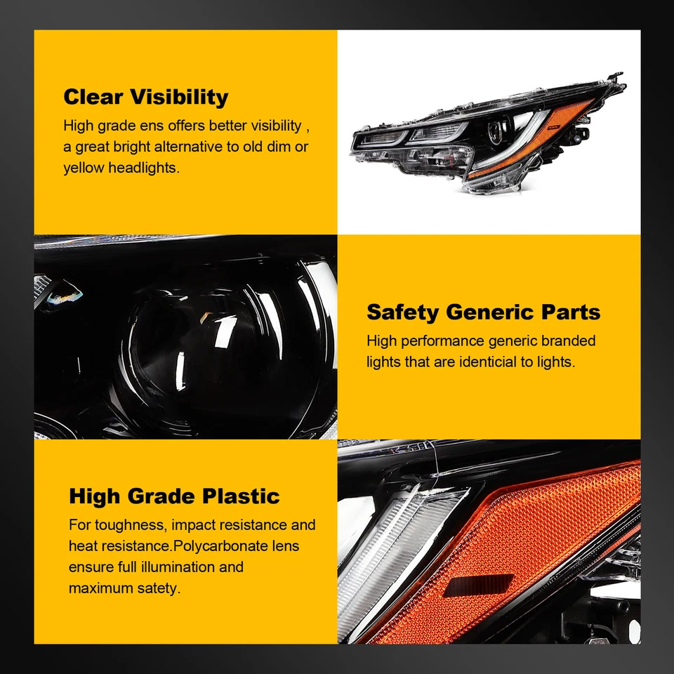 Pair Full LED Projector Headlight For Toyota For Corolla SE XLE XSE 2019-2022 - Image 4 of 4