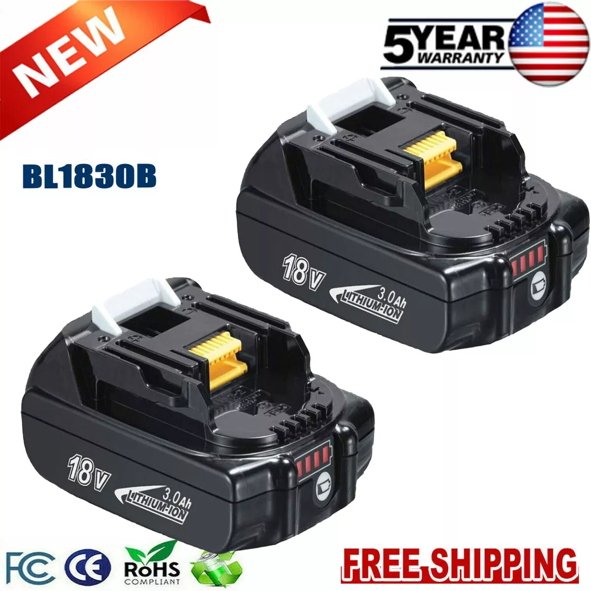 Makita 3.0 ah 18v online battery 2 pack