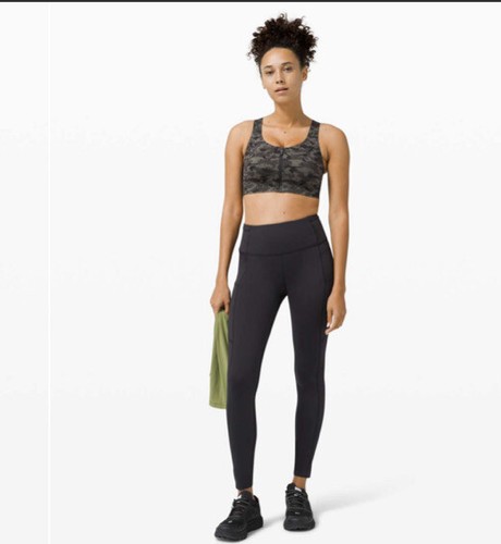NWT Lululemon Enlite Bra Zip Front COMB Collage Camo SZ 38C - Picture 5 of 8