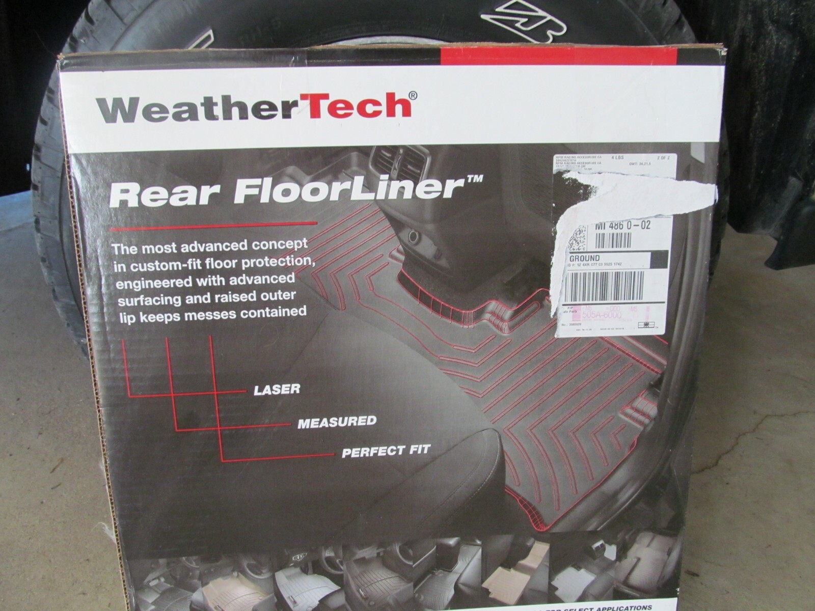 Weather Tech Black 2nd Row Rear Floorliner 20152018 GMC Canyon Chevy