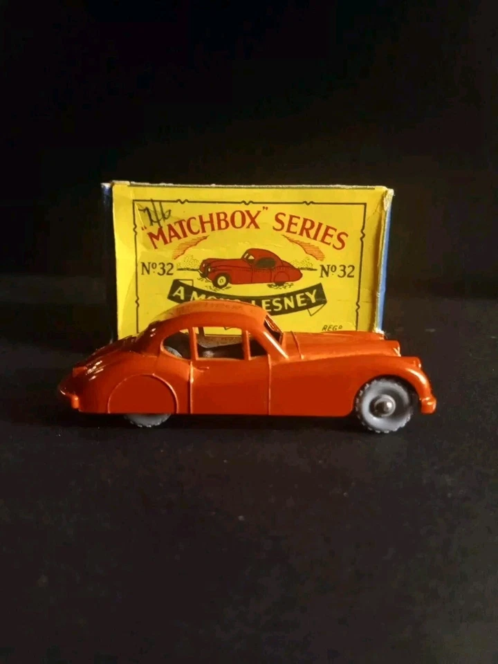 Matchbox #32A Jaquar XK140 Coupe 1957 Orange/Red VN/MINT In Original B2 Box - Image 3 of 4
