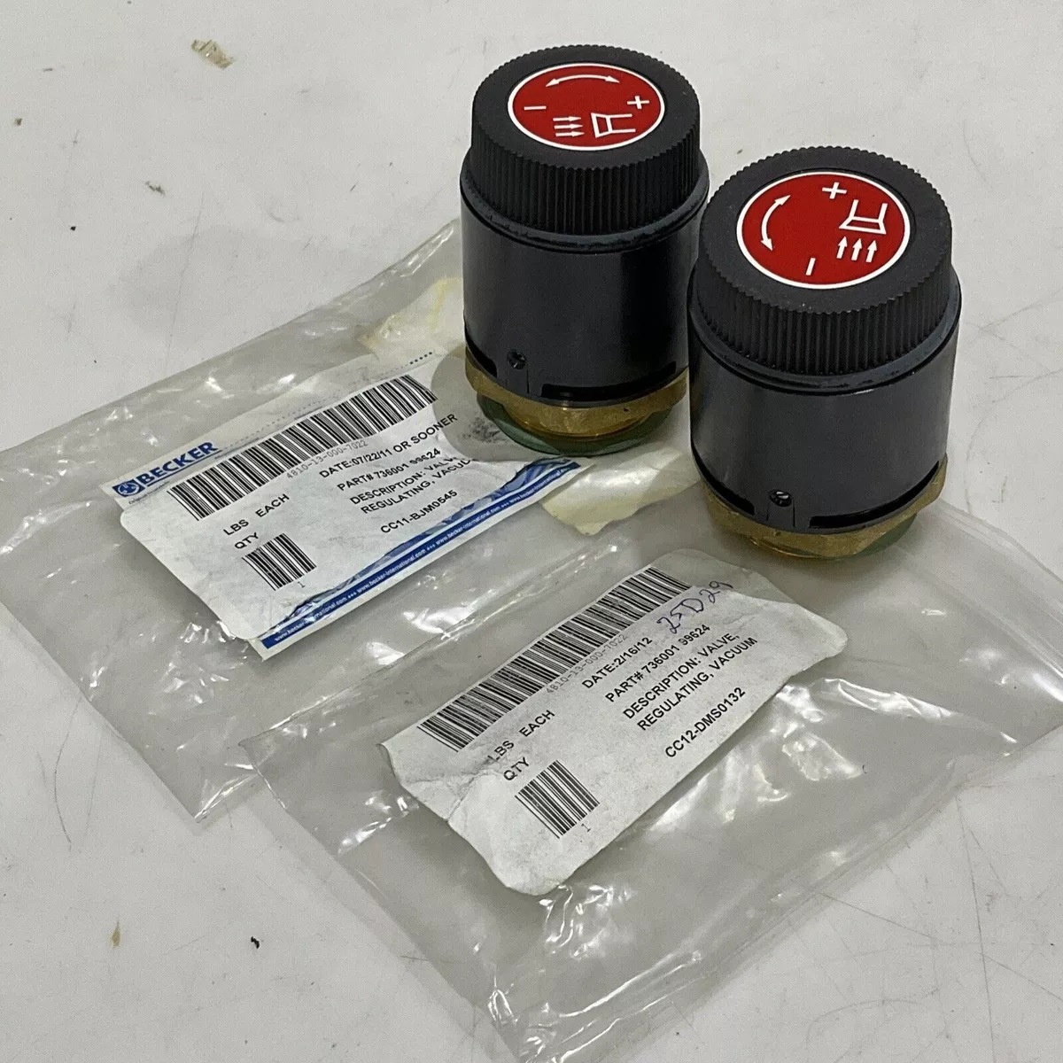 BECKER 73600199624 REGULATING VACUUM VALVE VAK-VENT ST624-0-2 ROT 