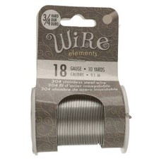 BeadSmith Stainless Steel 18 Gauge Craft Wire Elements - 10 Yard Spool