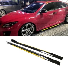 For Mazda 2 3 6 86" Side Skirt Extension Rocker Panel Splitter Black Yellow
