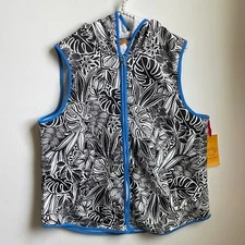Ruby Rd. Women’s Black/White Hooded Vest Size  Large NWT