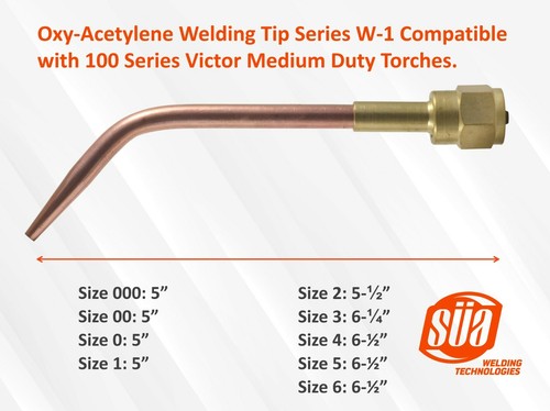Oxy-Acetylene Welding Tips Model W-1 Compatible with 100 Series Victor Torches - Picture 29 of 86