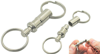 Pull Apart Easy Join Key Ring made by Luckyline, Quality product-  x2  keyrings