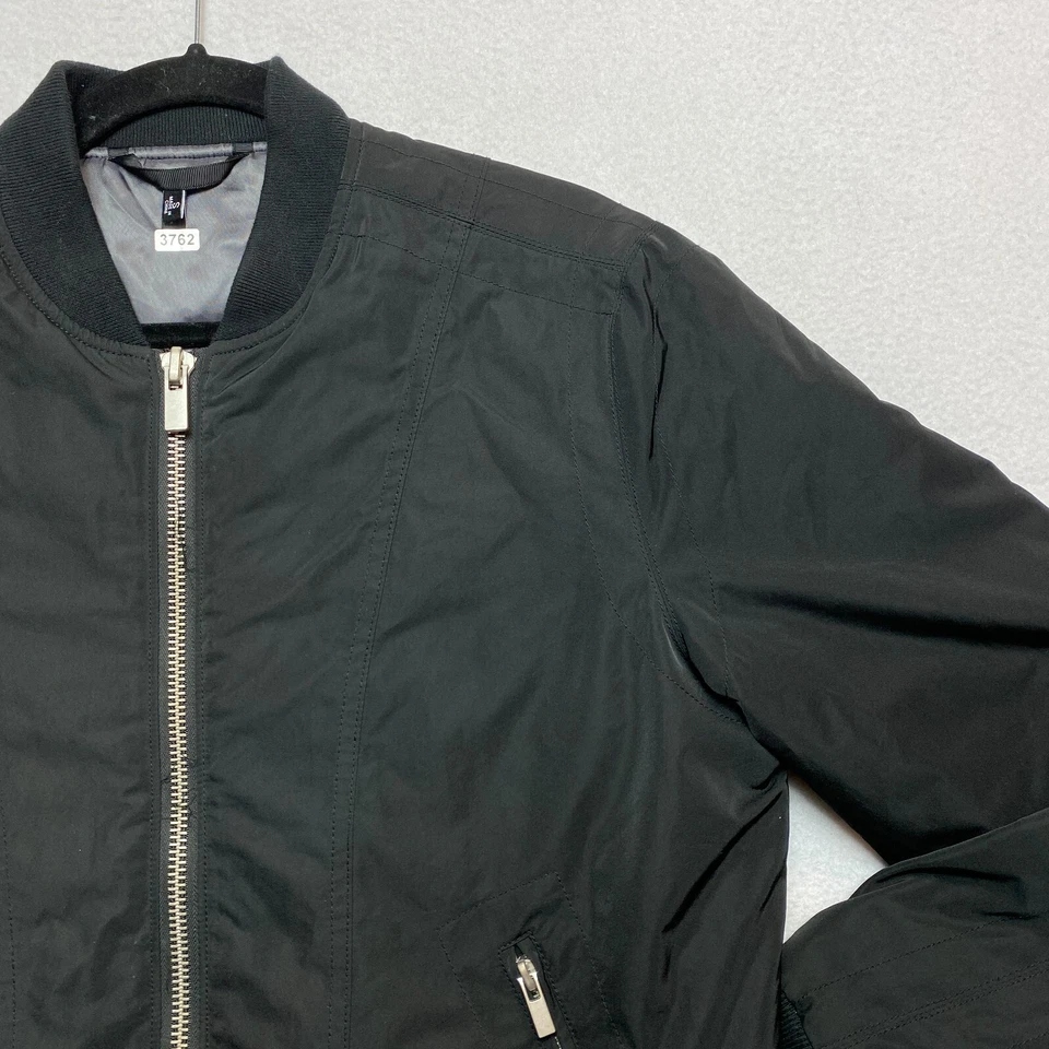 BLK DNM Jacket Mens S Black Lined Nylon Full Zip Quilted Flight Bomber - Image 2 of 4