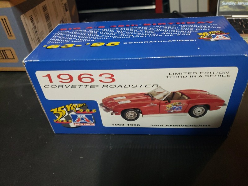 1998 Revell 1963 Chevy Corvette Roadster Big A Autoparts Diecast  1:24  Display