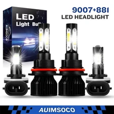 For Dodge Dakota 2001-2004 Led Headlights Hi Lo Beam Fog LightBulbs Kit 6000K 4x