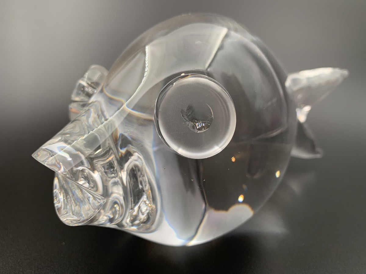 STEUBEN FISH スチューベン 魚 置物 クリスタルフィッシュ Vintage MCM 1960's STEUBEN Crystal Glass Puffer Fish - George