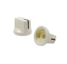 Davies 1510 Knob - Set of 3 - Push On - DIY Effect Pedal Project Knurled - White