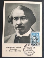 CARTE MAXIMUM PREMIER JOUR  1962 TIMBRE N° 1348 GUSTAVE CHARPENTIER DIEUZE