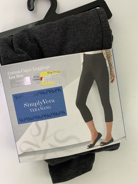 Simply Vera Vera Wang Women's Cotton Capri Leggings Gray Size S Small NWT NEW | eBay