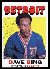 1971 Topps #78 Dave Bing Vintage Pen Autographed Signed Detroit Pistons HOF Card