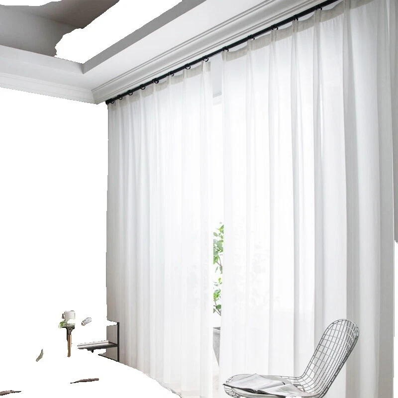 Шторы и портьеры из полиэстера белые